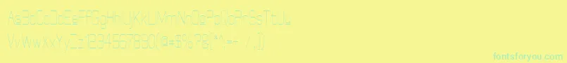 ElgethyUpperCondensed Font – Green Fonts on Yellow Background