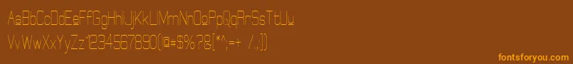 ElgethyUpperCondensed Font – Orange Fonts on Brown Background