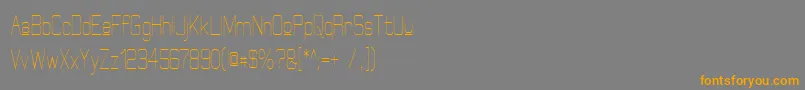 Fonte ElgethyUpperCondensed – fontes laranjas em um fundo cinza