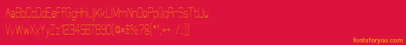 ElgethyUpperCondensed Font – Orange Fonts on Red Background