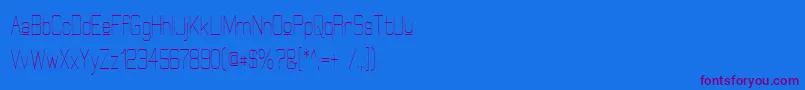 ElgethyUpperCondensed-Schriftart – Violette Schriften auf blauem Hintergrund