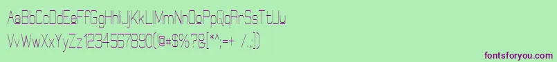 ElgethyUpperCondensed Font – Purple Fonts on Green Background