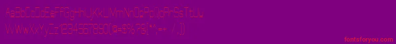 ElgethyUpperCondensed Font – Red Fonts on Purple Background