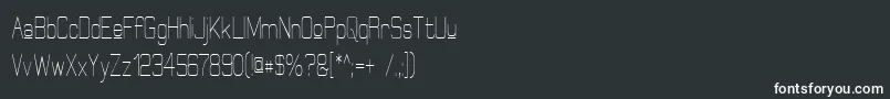 ElgethyUpperCondensed-fontti – valkoiset fontit mustalla taustalla