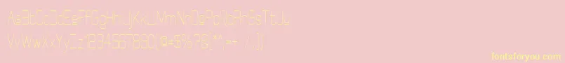 ElgethyUpperCondensed Font – Yellow Fonts on Pink Background