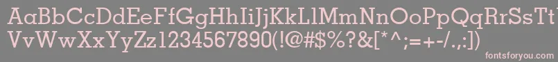 フォントMemphisLtMedium – 灰色の背景にピンクのフォント