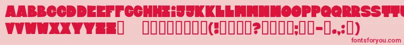 BloxxxxExtrabold Font – Red Fonts on Pink Background