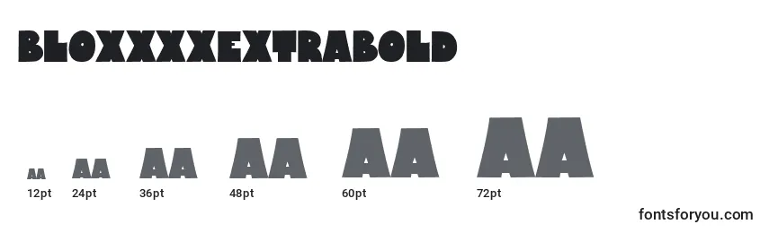 Размеры шрифта BloxxxxExtrabold