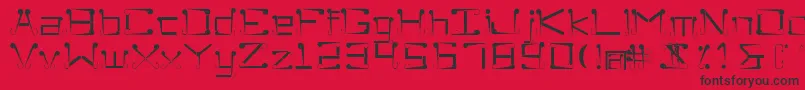 Sukolilo Font – Black Fonts on Red Background