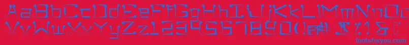 Sukolilo Font – Blue Fonts on Red Background