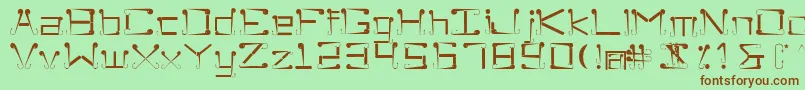 Sukolilo Font – Brown Fonts on Green Background