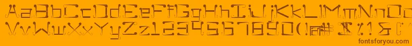 Sukolilo Font – Brown Fonts on Orange Background