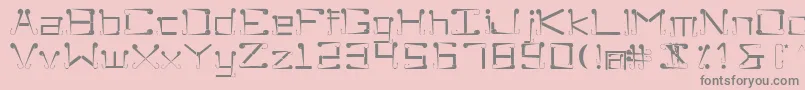 Sukolilo Font – Gray Fonts on Pink Background