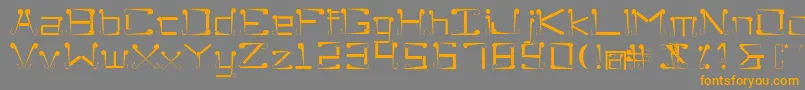 Sukolilo Font – Orange Fonts on Gray Background