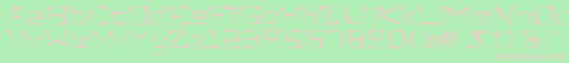 Sukolilo-fontti – vaaleanpunaiset fontit vihreällä taustalla