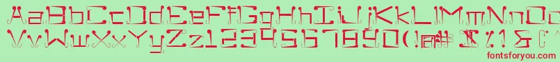 Sukolilo Font – Red Fonts on Green Background