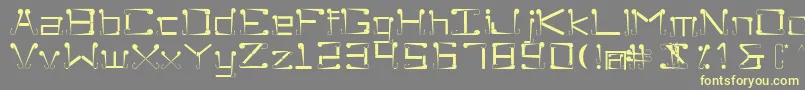 Sukolilo-fontti – keltaiset fontit harmaalla taustalla