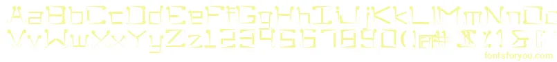 Sukolilo Font – Yellow Fonts on White Background