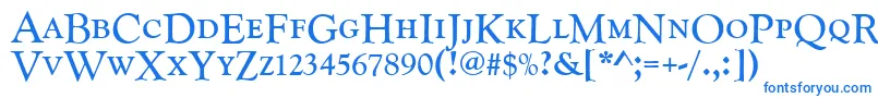 Goudycatdcdreg Font – Blue Fonts on White Background