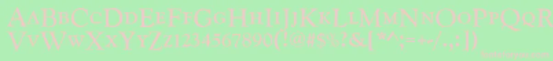 Goudycatdcdreg Font – Pink Fonts on Green Background