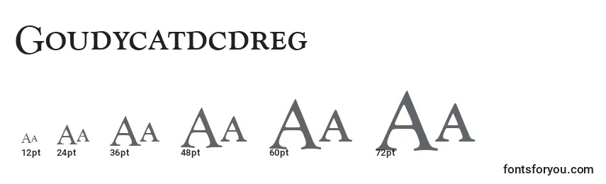 Размеры шрифта Goudycatdcdreg