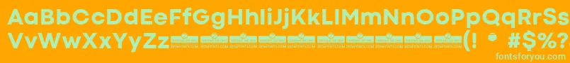 CodecColdExtraboldTrial Font – Green Fonts on Orange Background