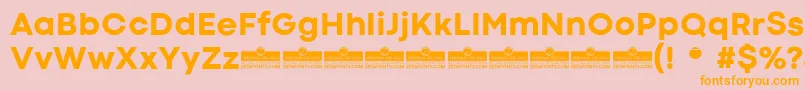 CodecColdExtraboldTrial Font – Orange Fonts on Pink Background