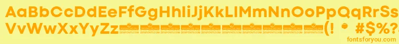 CodecColdExtraboldTrial Font – Orange Fonts on Yellow Background