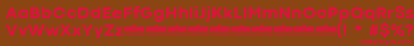 CodecColdExtraboldTrial Font – Red Fonts on Brown Background