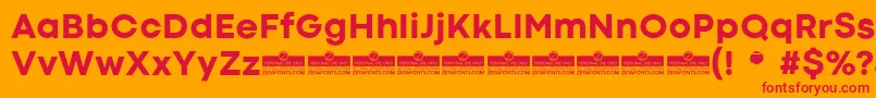 CodecColdExtraboldTrial Font – Red Fonts on Orange Background