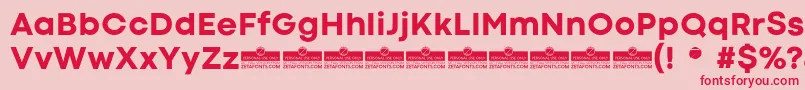 CodecColdExtraboldTrial Font – Red Fonts on Pink Background