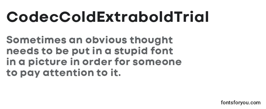 CodecColdExtraboldTrial Font
