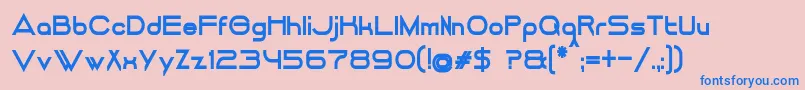 Saiba mais sobre a fonte DancingJuiceNormalBold Fonte DancingJuiceNormalBold – fontes azuis em um fundo rosa