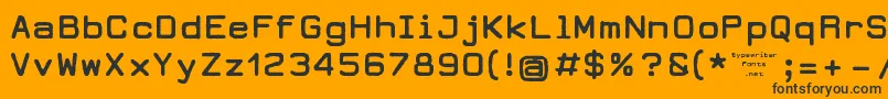 DearbornType Font – Black Fonts on Orange Background