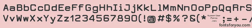 DearbornType-fontti – mustat fontit vaaleanpunaisella taustalla