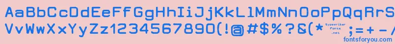 フォントDearbornType – ピンクの背景に青い文字