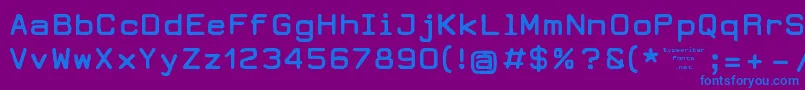 DearbornType-fontti – siniset fontit violetilla taustalla