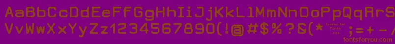 DearbornType Font – Brown Fonts on Purple Background
