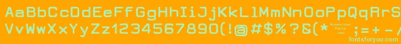 DearbornType-fontti – vihreät fontit oranssilla taustalla