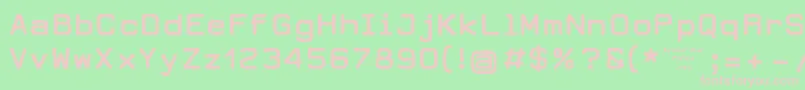 DearbornType-fontti – vaaleanpunaiset fontit vihreällä taustalla