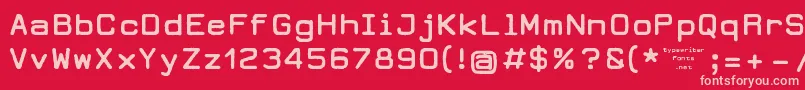 Шрифт DearbornType – розовые шрифты на красном фоне