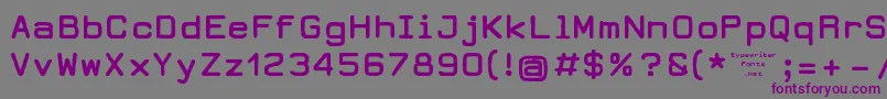 DearbornType Font – Purple Fonts on Gray Background