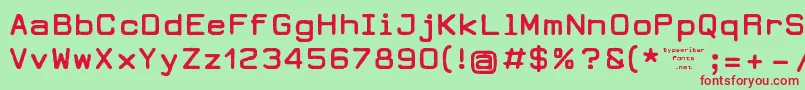 DearbornType Font – Red Fonts on Green Background