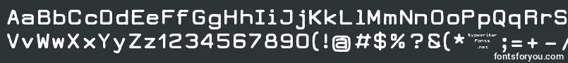 DearbornType-fontti – valkoiset fontit mustalla taustalla