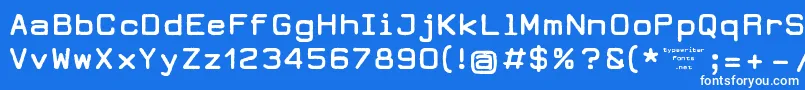 Шрифт DearbornType – белые шрифты на синем фоне