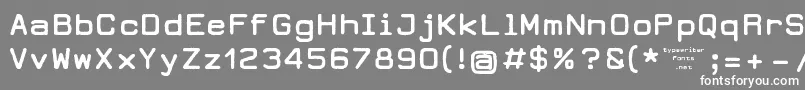 DearbornType-fontti – valkoiset fontit harmaalla taustalla