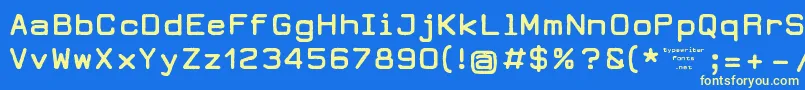 Шрифт DearbornType – жёлтые шрифты на синем фоне