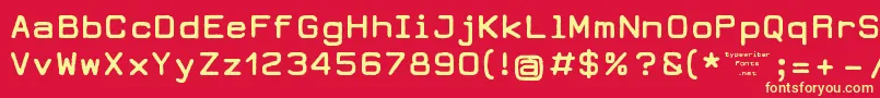 DearbornType Font – Yellow Fonts on Red Background