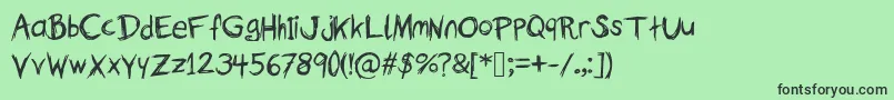 TheFallOfASparrow Font – Black Fonts on Green Background