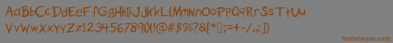 TheFallOfASparrow Font – Brown Fonts on Gray Background